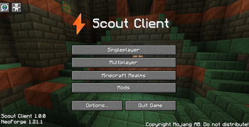 Scout Client 1.0.0 - Main Title Screen