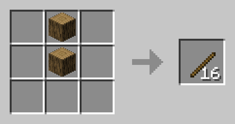 More efficent stick recipe from logs