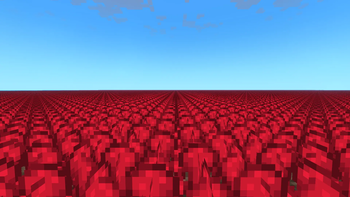 A field of fully grown Nether Wart