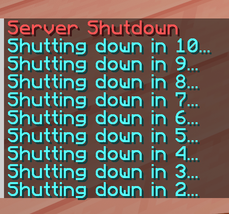 Server shutting down.