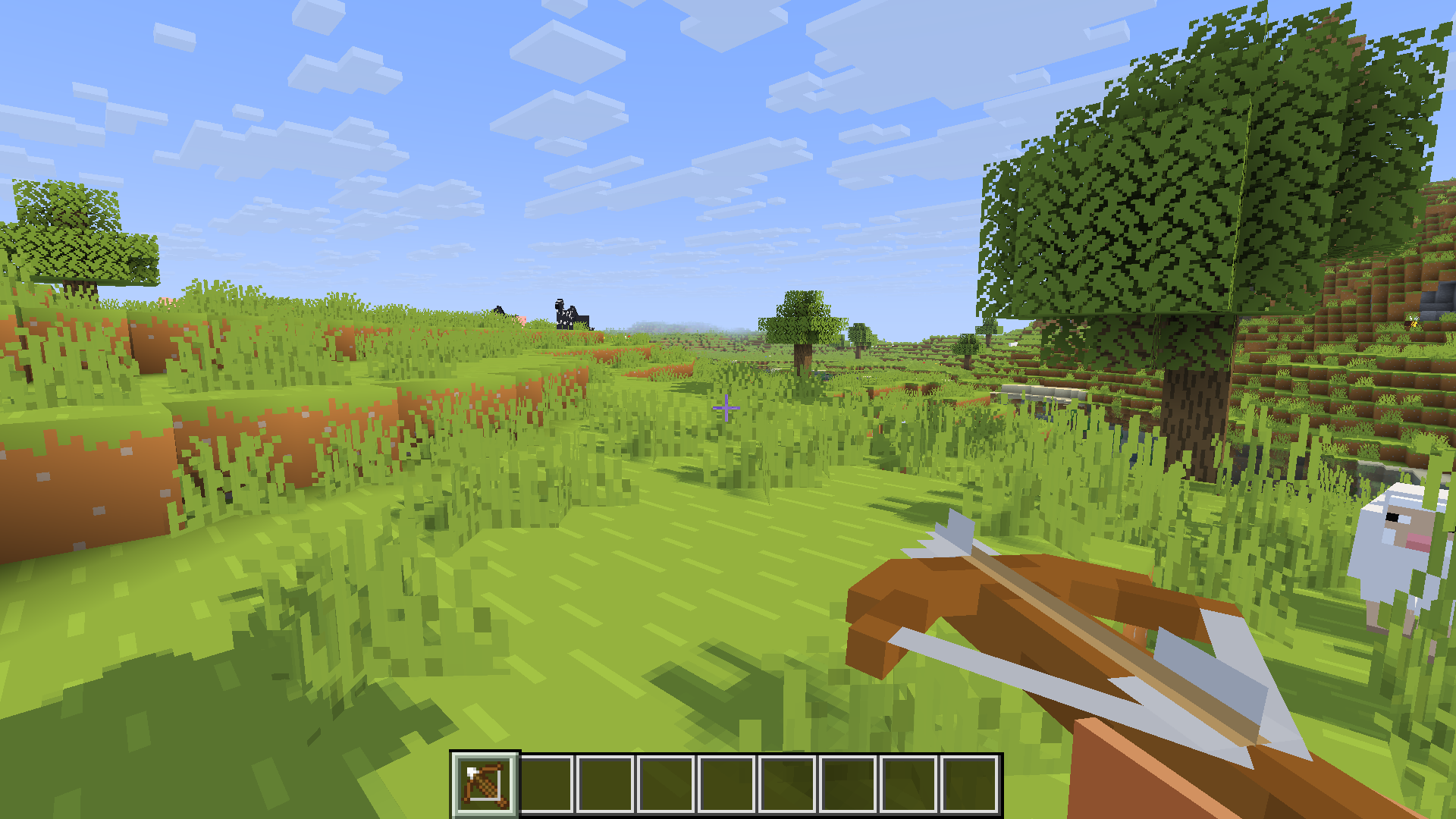 Player holding a 3D crossbow