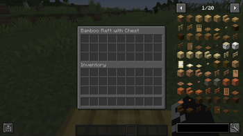 Bamboo Raft With Chest Gui