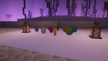 Many different colors of Shulker Tiffins