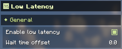 Config menu