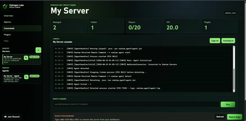 Server Commands Tab