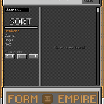 The registry list screen