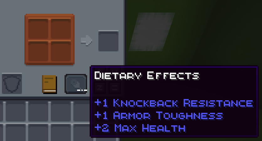Diet dietary effects tooltip