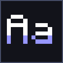 Blue Shaded Font