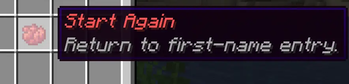 Restart Character Creation