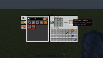 Sonic Screwdriver crafting recipe (11th)