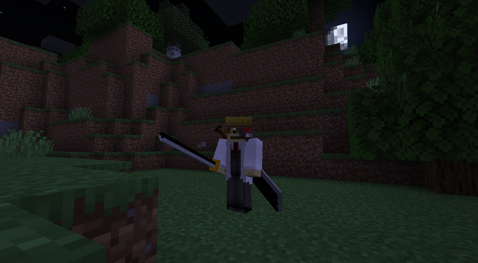 Example of having some custom models on weapons and pumpkins using vanilla resource packs.