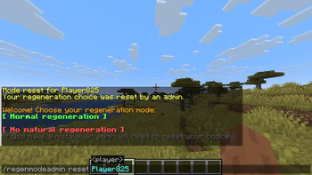 OP command to reset regeneration
