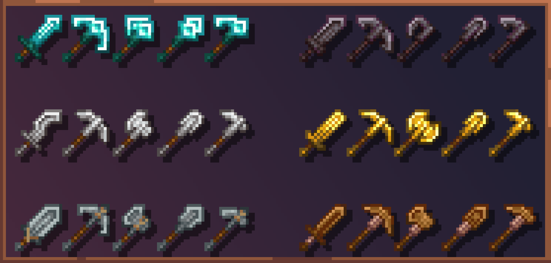 A showcase of the sprites for the HANDHELD version
