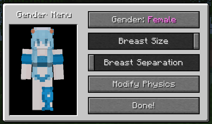Gender Menu