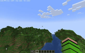 Test modpack on default world, 1121 FPS !