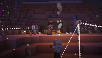 The Turrets in action, defending the 1.1 update trailer set.