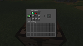 Tablet Recipe five stone, one redstone dust, one redstone torch, one emerald, one glass block