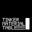 Tinker Material Table