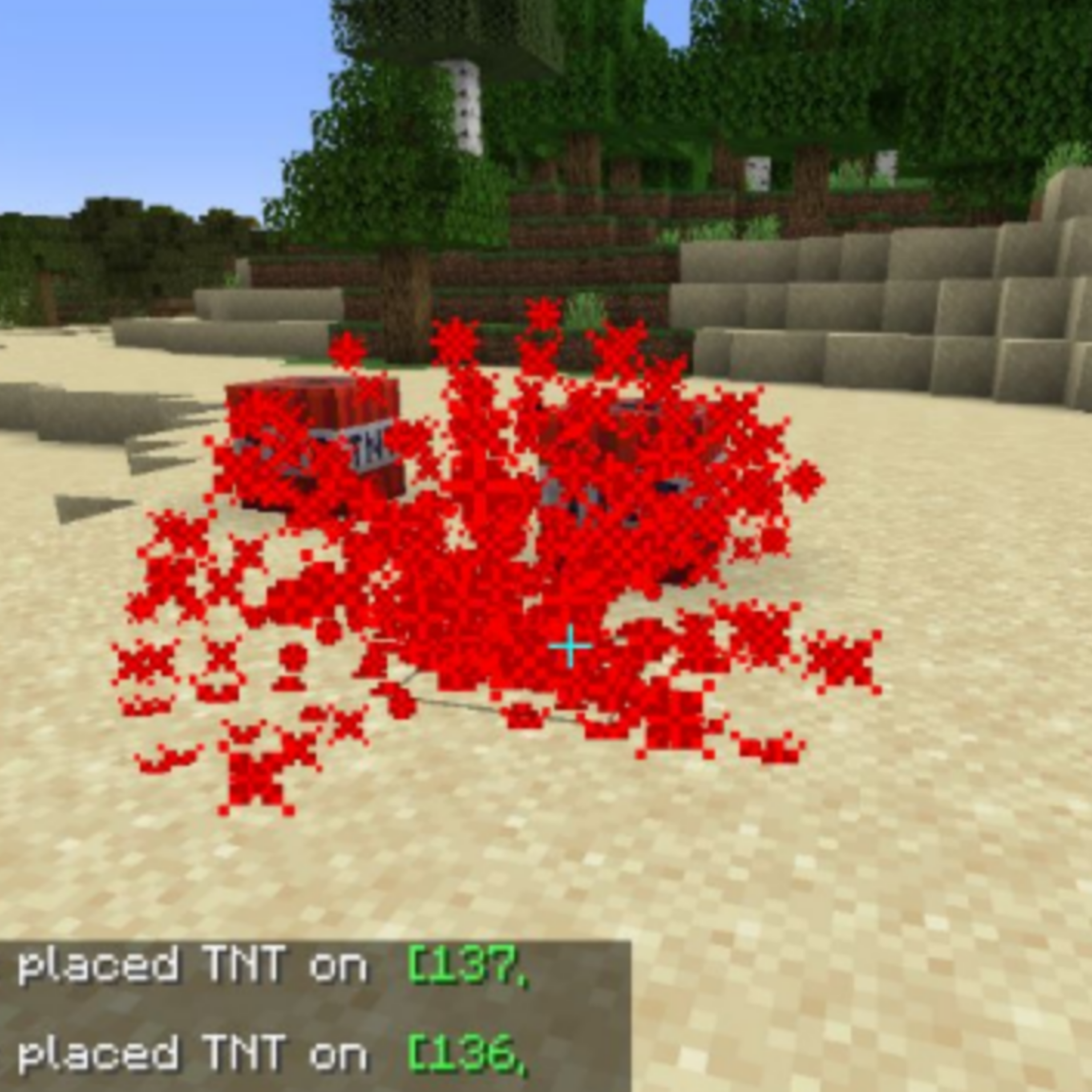 Silly TNT explosion.