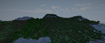 Forested mountain vista