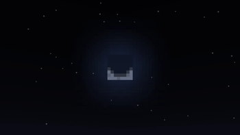 Equatorial waxing crescent moon
