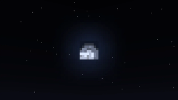 Equatorial waxing gibbous moon