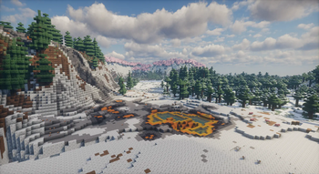 yellowstone biome with pines