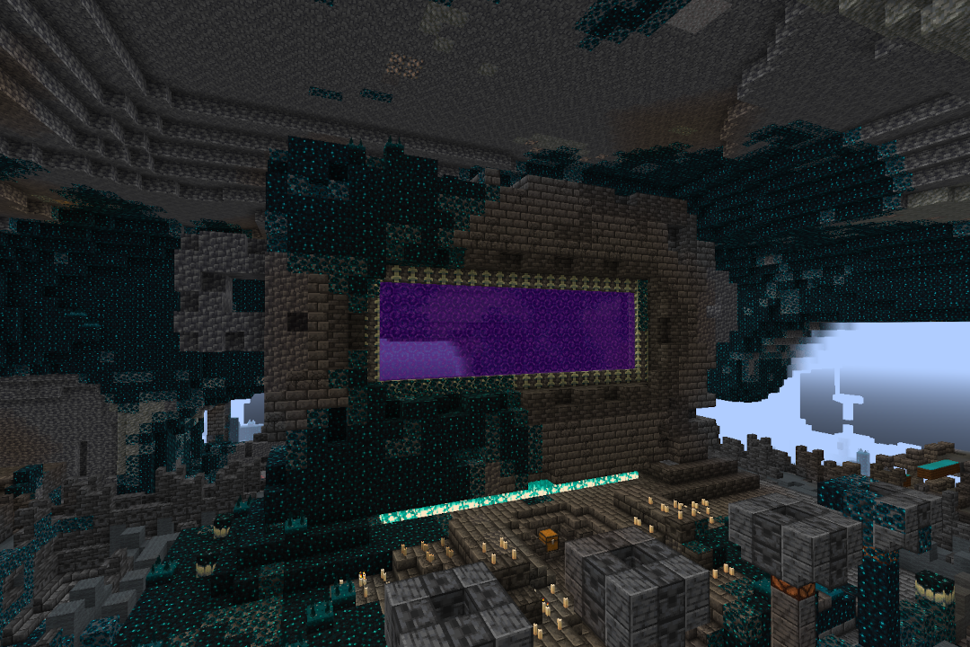 Nether Portal in the Ancient City portal frame