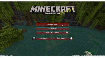 Minecraft main menu