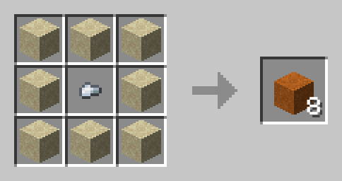 8 Sand + Iron Nugget = Red Sand