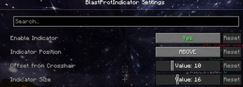 Mod Menu Configuration screen.
