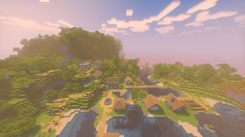 The same village but this time with the Bare Bones Resource Pack