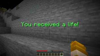 Receiving a life.
