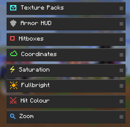 Modules list. 