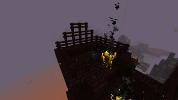Nether Brick Fence in Nether Fortress