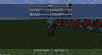 Settings menu