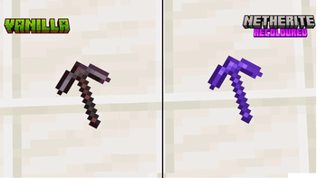 Comparison: Vanilla vs Netherite Recoloured