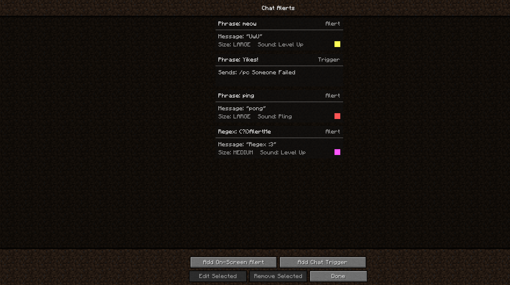 Menu GUI