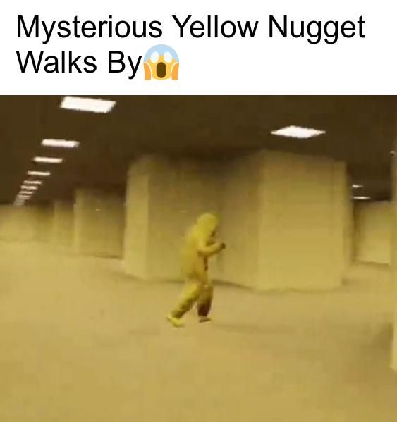 Mysterious Yellow Nugget Walks By😱