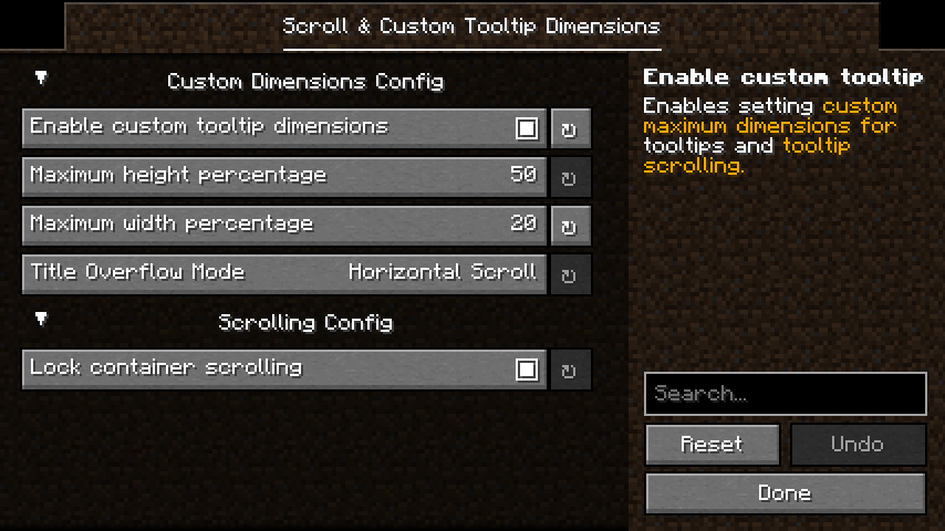 STS - Config screen