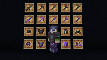 Tools and Armour with Diamond accent