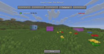 Patterns tab — manage your saved patterns