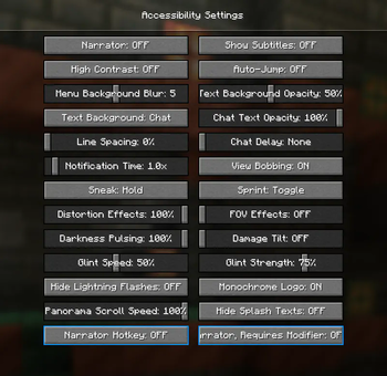 Accessibility Settings