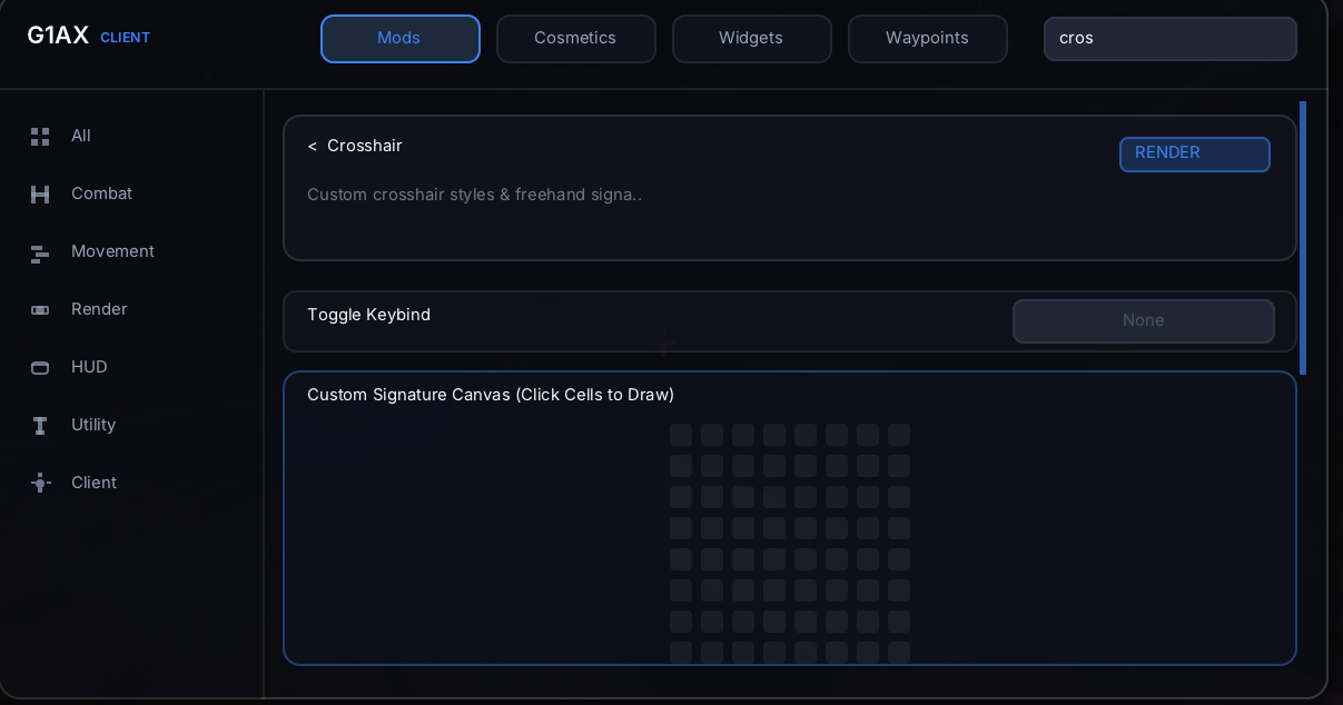 Custom Crosshair Drawer