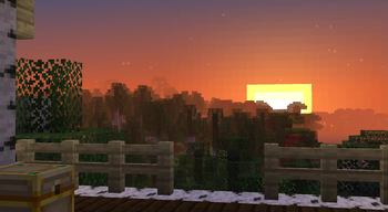 Sunset on Pillager Outpost