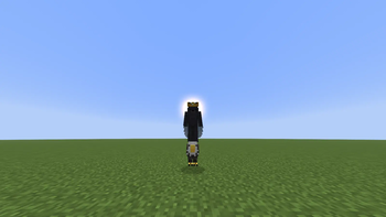 Player on Elge Statue 