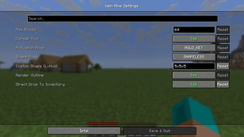 Settings Menu