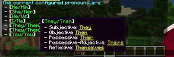 Configured pronouns