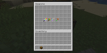 All 4 weapons in the mod.