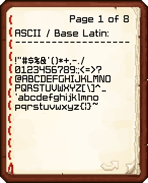 ASCII / Base Latin Characters